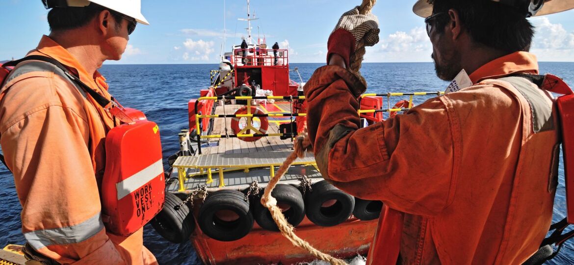 worker on the offshore rig.